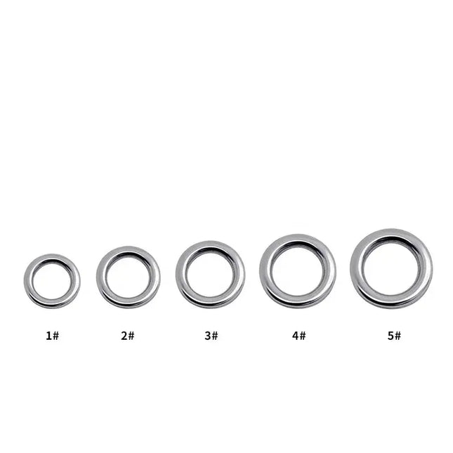 Solid Fishing Ring 304 Stainless Steel Seamless O Rings Fishing Lure Parts Accessories 50pcs/bag Lureswholesale