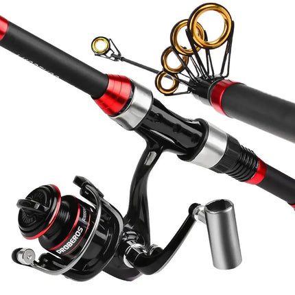 Spinning Telescopic Fishing Rod and Reel Combo Kit Set with Line Lures Hooks Reel and Carry Bag Fishing Tackle Lureswholesale