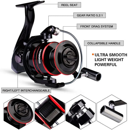 Spinning Telescopic Fishing Rod and Reel Combo Kit Set with Line Lures Hooks Reel and Carry Bag Fishing Tackle Lureswholesale