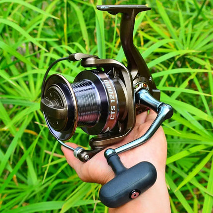 Strong Full Metal Spool Spinning Reel 14+1BB Ball Bearings Max Drag 30kg Freshwater Saltwater Carp Fishing Reel Lureswholesale