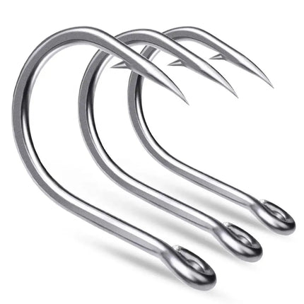 Strong Stainless Steel Fishing Hook Saltwater Single Hooks Sea Jigging Fishhook High Strength Big Hook Wholesale Lureswholesale