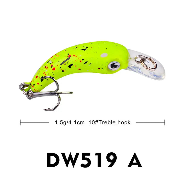 Submerged Minnow 1.5g/4.1cm Luya bait Freshwater bait white-striped bass all eat bait DW519 Lureswholesale