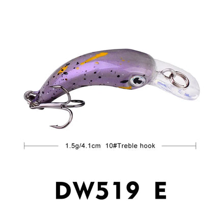 Submerged Minnow 1.5g/4.1cm Luya bait Freshwater bait white-striped bass all eat bait DW519 Lureswholesale