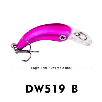 Submerged Minnow 1.5g/4.1cm Luya bait Freshwater bait white-striped bass all eat bait DW519 Lureswholesale