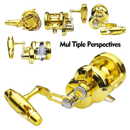 T-bar Jigging Fishing Reels Saltwater Trolling Reel with Lever Drag System 40kg Power Boat Casting Wheel Lureswholesale