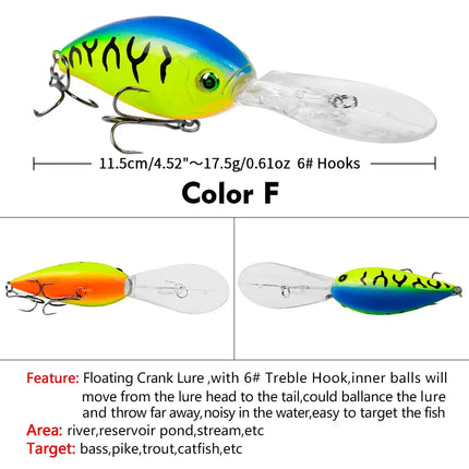 Top water Floating Crankbait 11cm 18g Pike Fishing Lures for Bass Fishing Tackle Swimbait Lureswholesale