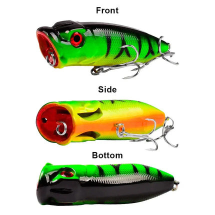 Topwater Fishing Lure 3D Life Like Eeyes Floating Bionic Artificial Hard Bait Freshwater Popper fishing lures Lureswholesale