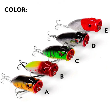 Topwater Fishing Lure 3D Life Like Eeyes Floating Bionic Artificial Hard Bait Freshwater Popper fishing lures Lureswholesale