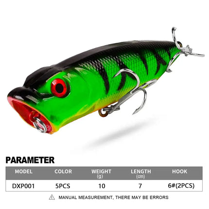 Topwater Fishing Lure 3D Life Like Eeyes Floating Bionic Artificial Hard Bait Freshwater Popper fishing lures Lureswholesale