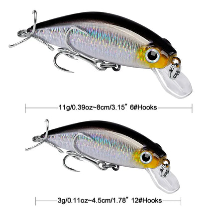 Topwater Fishing Minnow Lure 11g/3g Small Fat Plastic Crankbait Propeller Artificial Bait Lureswholesale