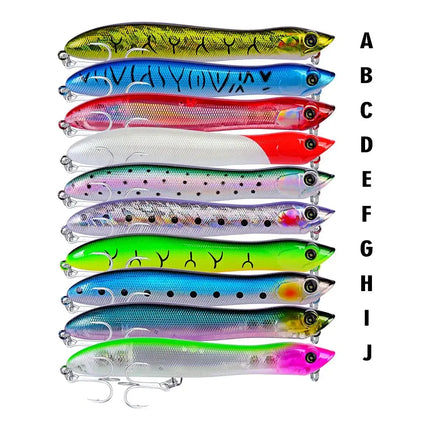 Topwater Popper Fishing Lure 12.5cm 19g Artificial Wobbler Rattlin Bass Bait Snake Head Lureswholesale