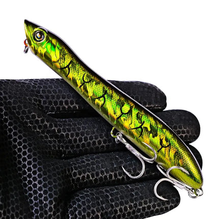 Topwater Popper Fishing Lure 12.5cm 19g Artificial Wobbler Rattlin Bass Bait Snake Head Lureswholesale