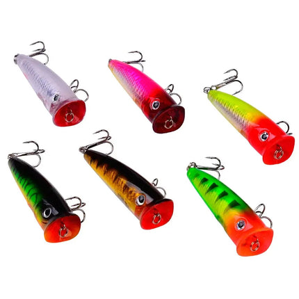 Topwater Popper Lure 7.5cm 10.5g Plastic Fishing Lure Hard Artificial Bass Bait Fishing Tackle Lureswholesale