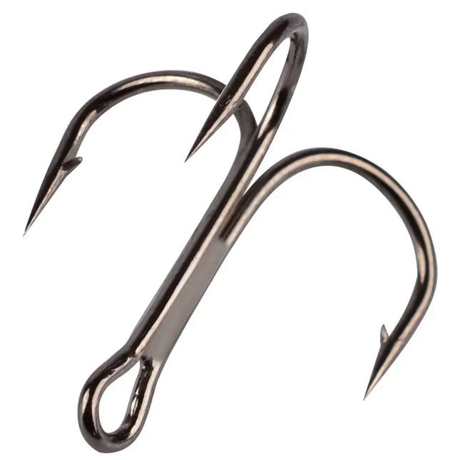 Treble Fishing Hook High Carbon Fishhook Triple Hooks Round Folded Saltwater Fishing Tackle 50pcs/bag Lureswholesale