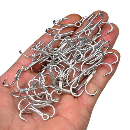 Treble Fishing Hooks 4X 8008 High Carbon Steel Hooks 2# 4# 6# 8# 10# High Strength Hooks Tackle 50pcs/box Lureswholesale