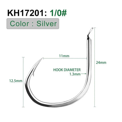 Tuna hook Single Hook without Ring High-carbon Steel Fishing Assist Jigging Hooks Lureswholesale