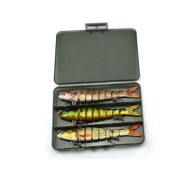 Wholesale factory direct jointed swimbait with box packaging freshwater saltwater lure kit fishing segmented lure wobbler set Lureswholesale