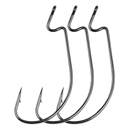 Wide Gaps Offset Worm Hooks 38105 1/0-5/0 Jig Fishing Hooks Set Fishhook Bass for Fishing Lure 100pcs/bag Lureswholesale